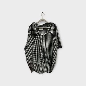 WRAY Black & White Gingham Button-Front Shirt